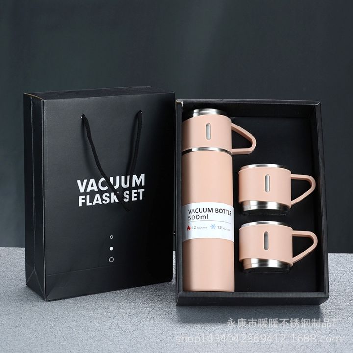 Bình giữ nhiệt 450ml kèm cốc đẹp lõi INOX 304 cao cấp giữ nhiệt tới 8 tiếng chống tràn có cốc uống, có thể dùng làm quà tặng độc đáo