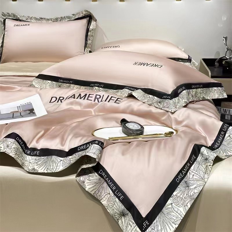 (❤GIÁ CỰC RẺ ) Set Chăn Ga Gối Phi Lụa DREAMERLIVE Mix Màu Ga Cao Cấp 4 Món