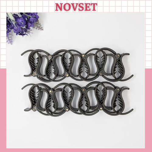Kẹp tóc càng cua  cặp tóc càng cua đen nhám [set 12 cái ]