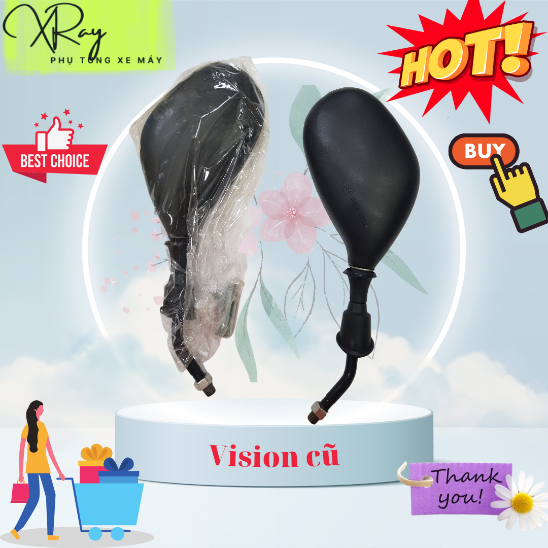 Gương xe máy  Vision 2011-2020, đời đầu( Giá 1 đôi).