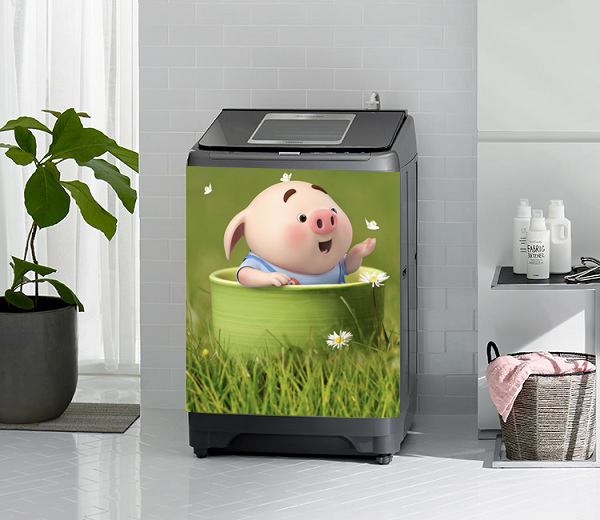 Decal dán máy giặt chất liệu cao cấp- Pig 2022
