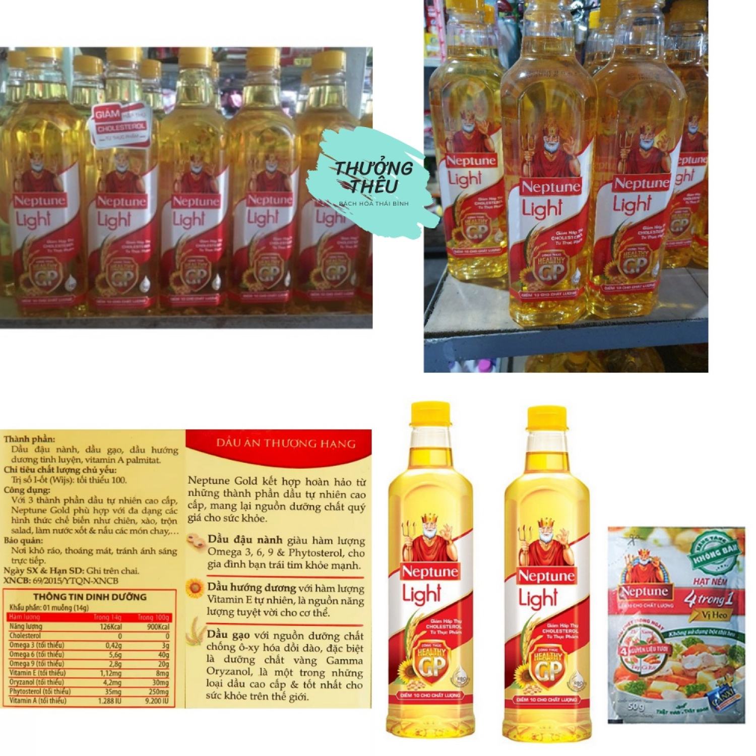 Dầu Ăn Neptune Gold Chai 1 Lít