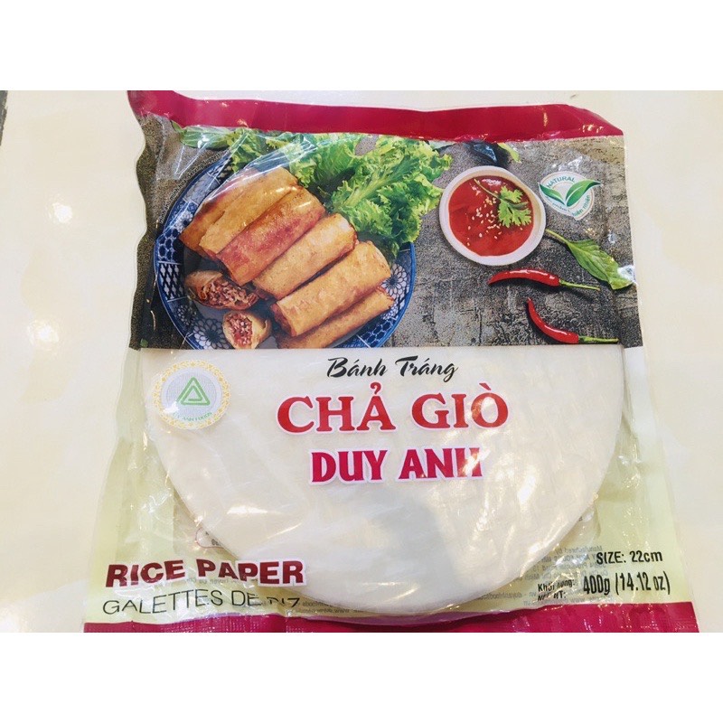 Bánh tráng chả giò Duy Anh 400g size 22cm