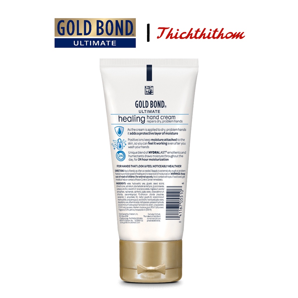 (Bill Mỹ) Kem Dưỡng Da Tay Gold Bond Ultimate Healing -