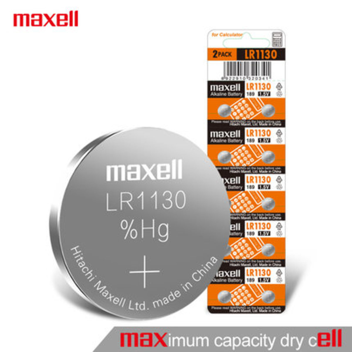 [HCM]Pin LR1130 189 AG10 Maxell Alkaline 1.5V