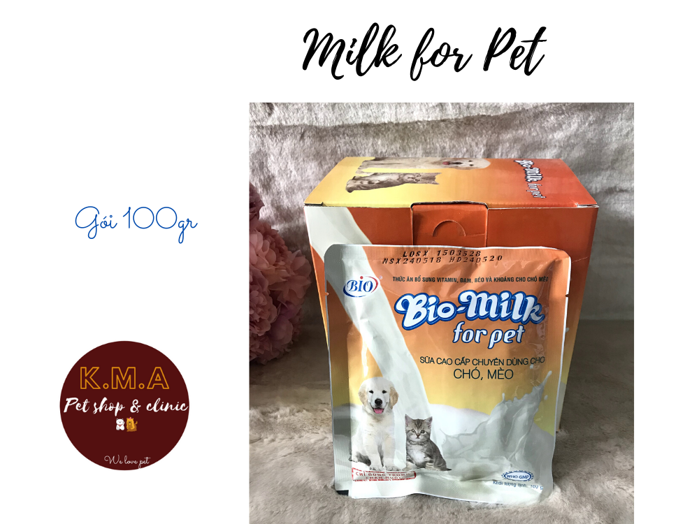 Sữa cao cấp dành cho chó mèo - Bio Milk For Pet gói 100gr