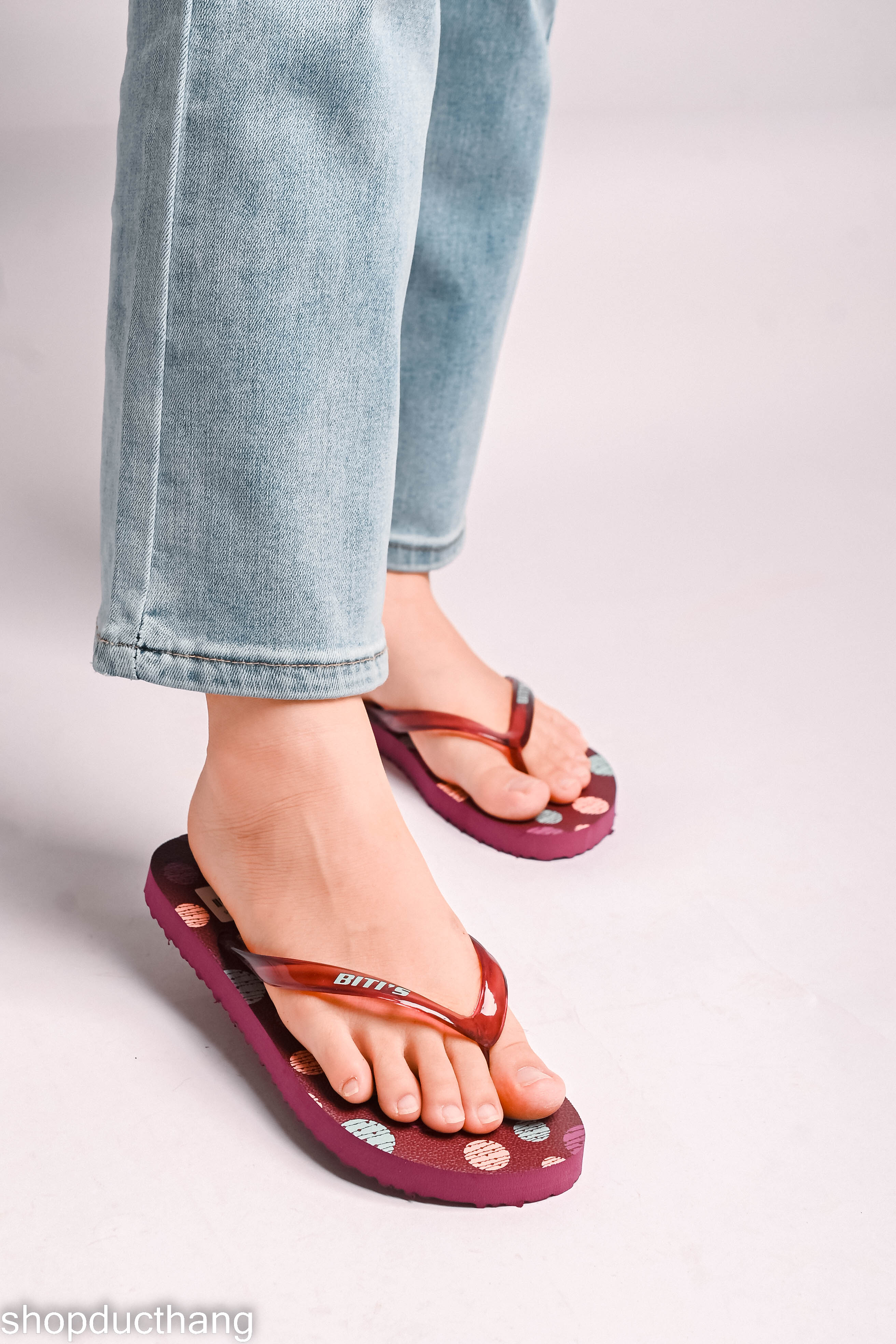 Dép quai kẹp xốp Bitis nữ đế 1cm