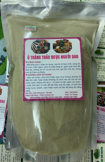 100gr Bột Ủ trắng thảo dược người Dao handmade