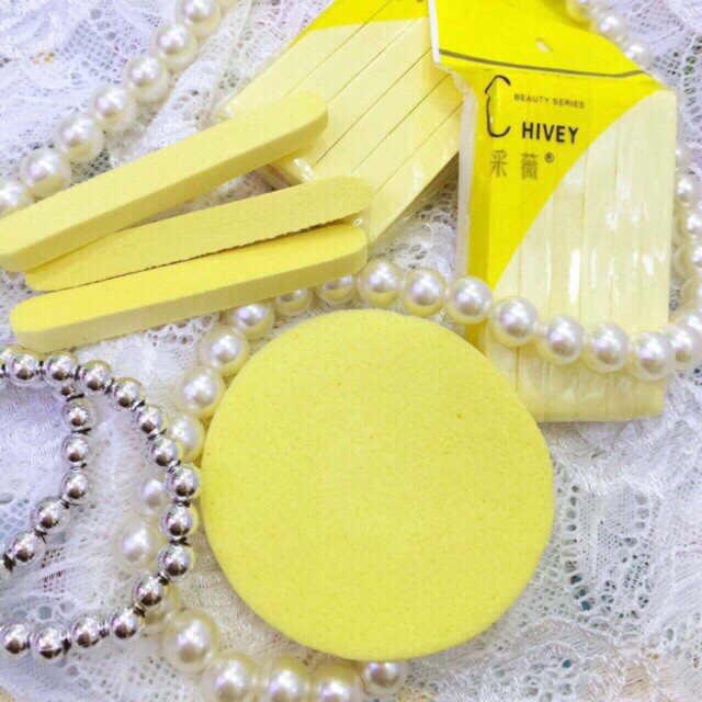 Bọt biển - Bông nở rửa mặt Chivey - 12 miếng