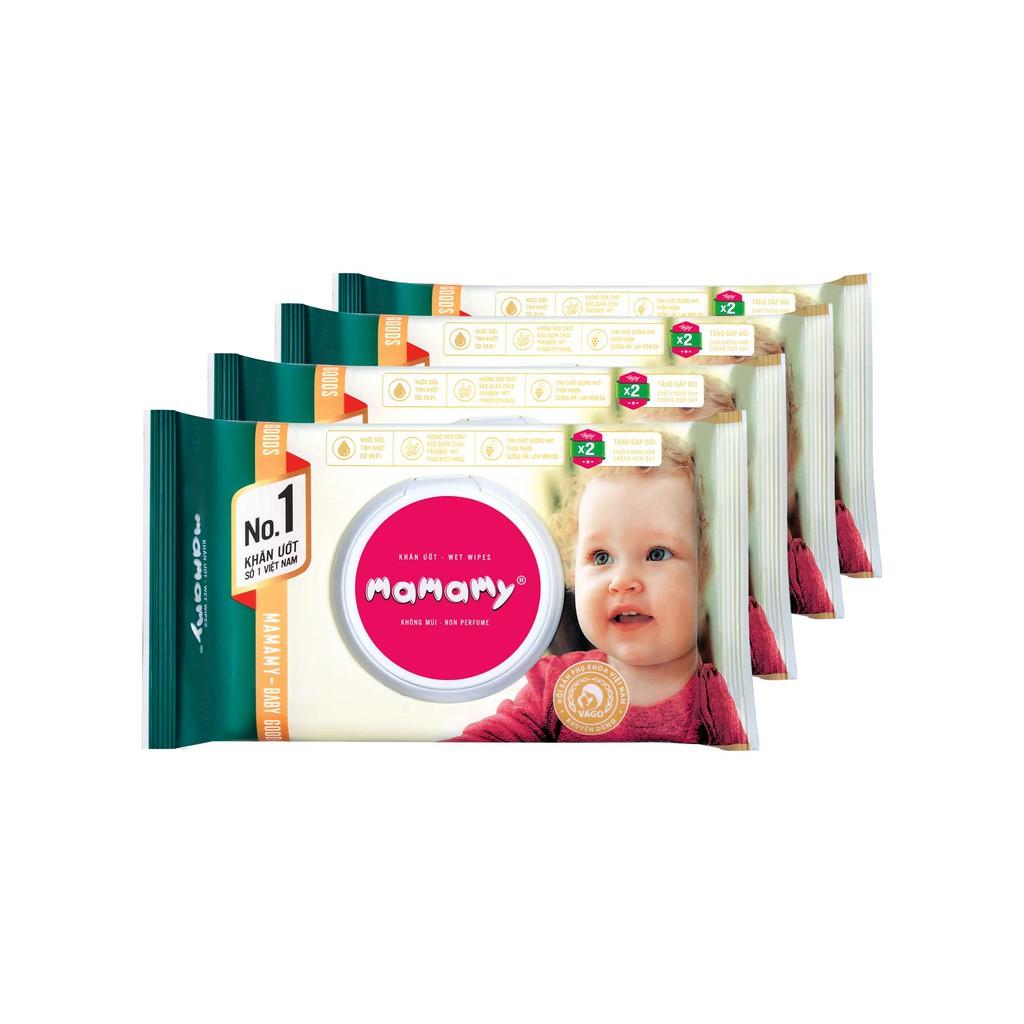 Combo 10 Gói Khăn Ướt Mamamy 80 Tờ Có Nắp