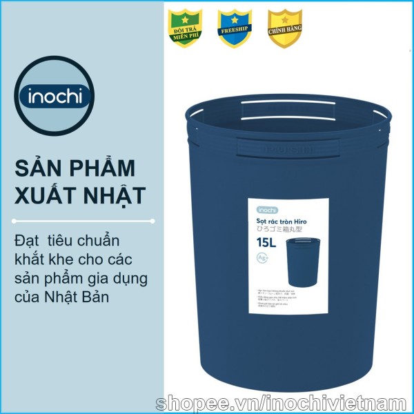 [CAO CẤP] Sọt rác nhựa Tròn Inochi 5Lít -10 Lít -15 Lít