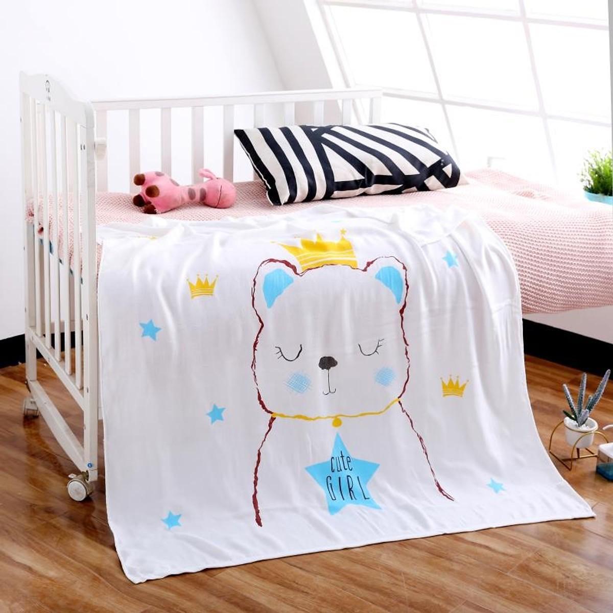 Chăn Lụa 4 Lớp Thấm Nước Siêu Mềm