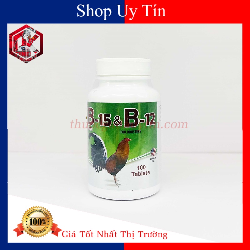 B15 b12 hộp 10 viên dinh dưỡng cao cấp cho gà đá tăng bo tải cựa