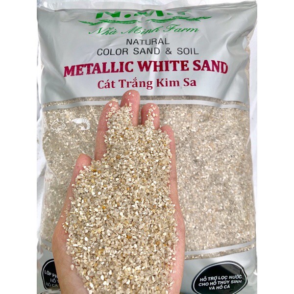 Cát Trắng Kim Sa - N.M.F (1kg). Trang trí bể cá, thuỷ sinh