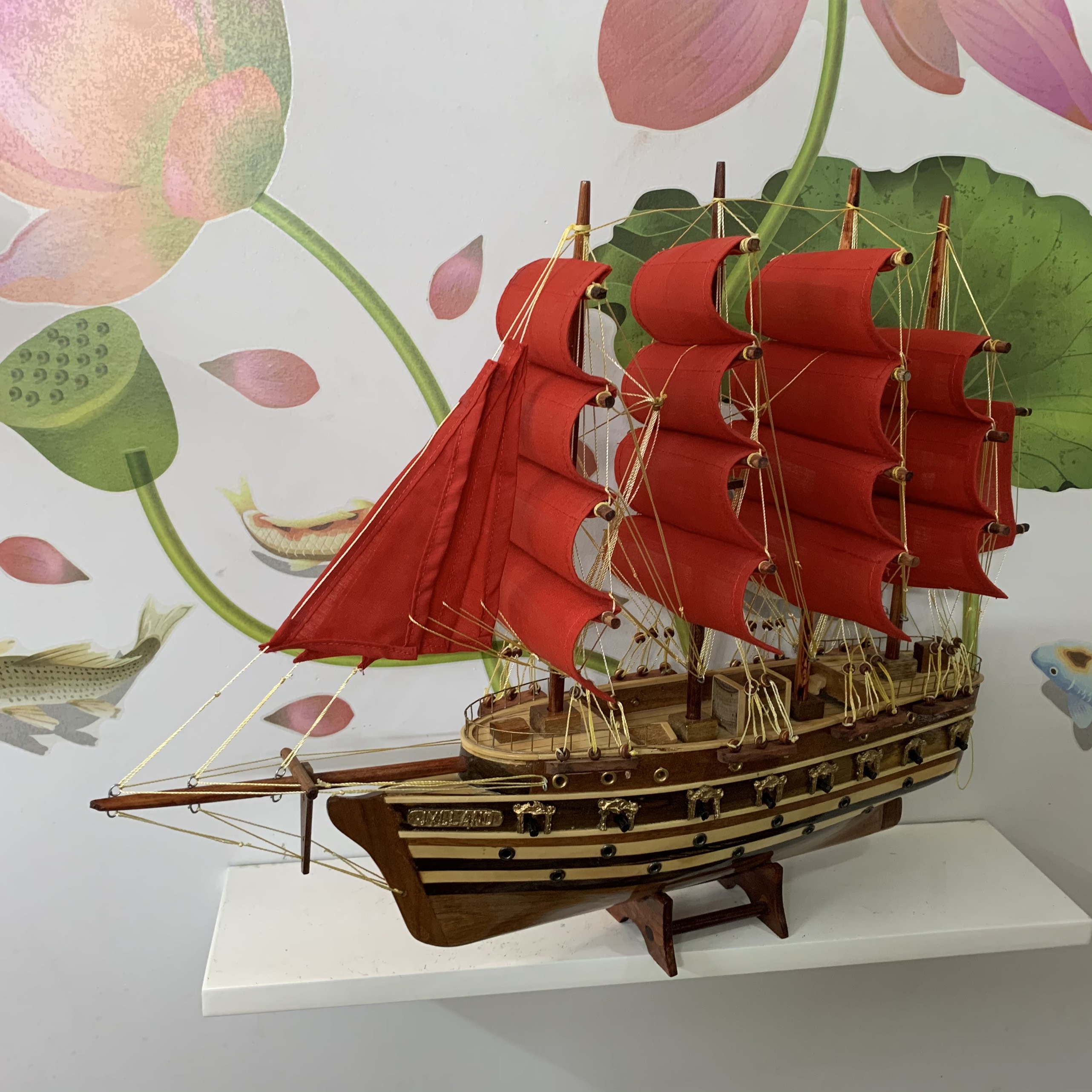 Mô Hình Thuyền Gỗ Chiến Cổ Jylland - Thân 40cm - Loại 2