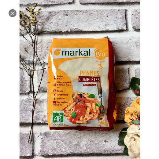 Mì Ống Lứt Penne Hữu Cơ Markal 500g
