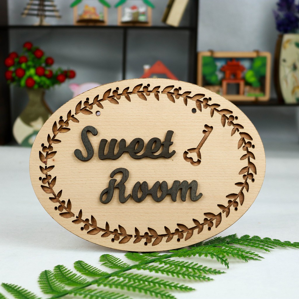 Decor home Bảng gỗ trang trí Sweet Room