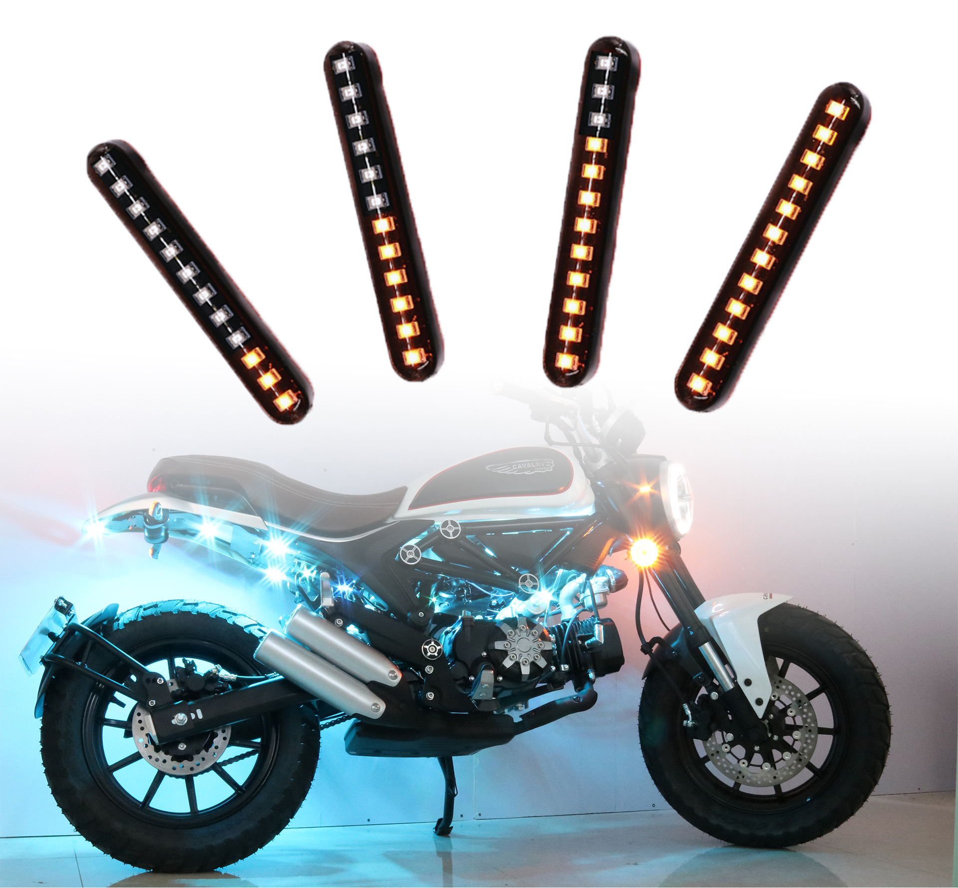 Cặp led xi nhan chạy đuổi chống nước dán 3M