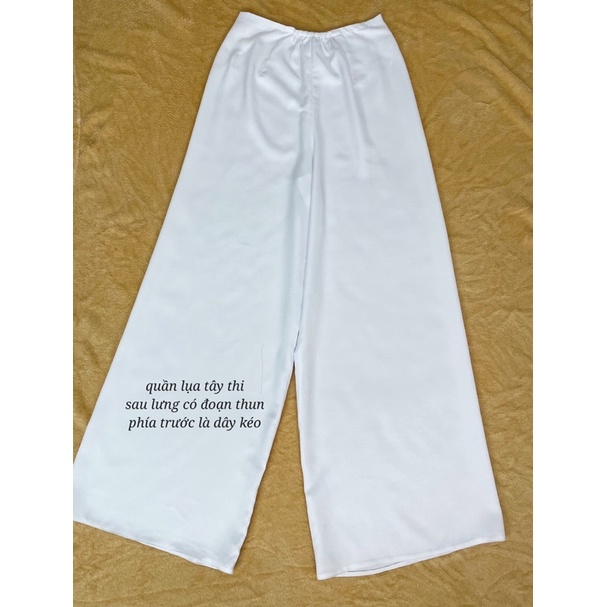 Quần Áo Dài Màu Trắng Đen Truyền Thống May Sẵn