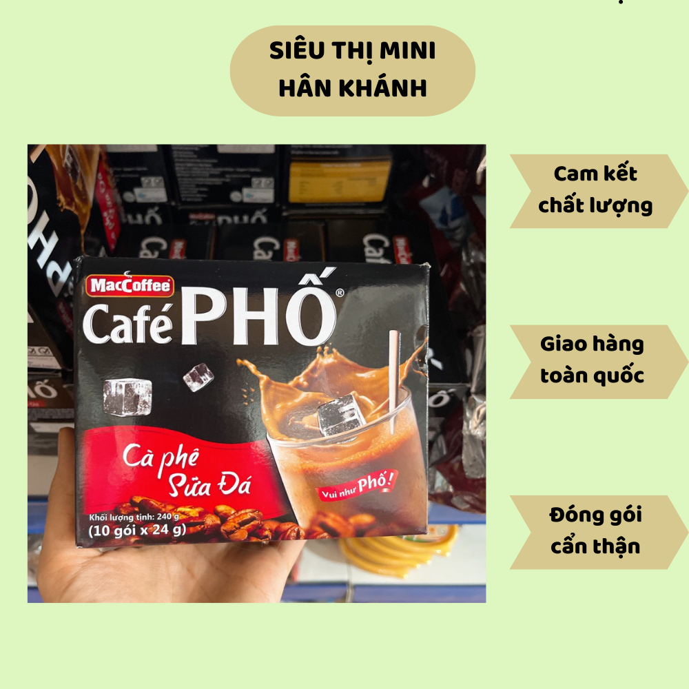Cafe Phố Sữa Đá Hộp 10 Gói X 24g