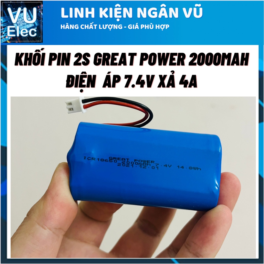 Khối pin 2s /3s /4s 2600mah - 10a / 25a. được đóng từ cell pin lithium 18650 mới. có mạch bảo vệ