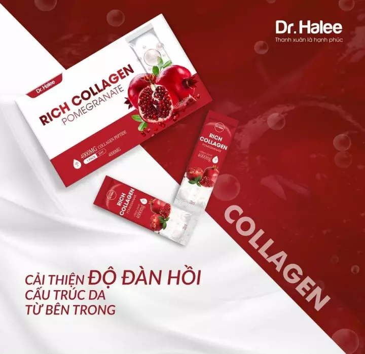 Combo 5 hộp collagen lựu đỏ dr halee