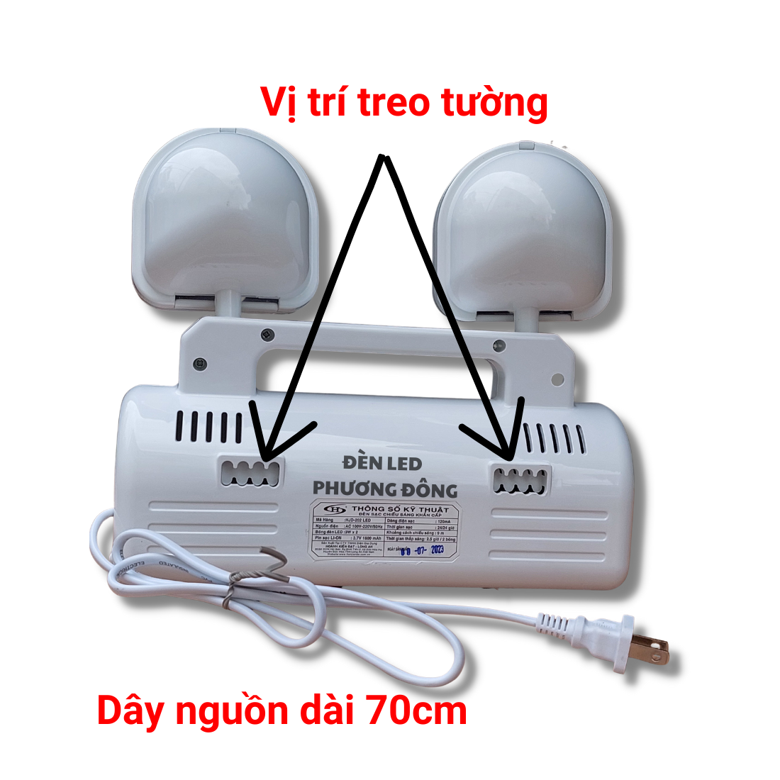 Đèn sạc LED chiếu sáng khẩn cấp Honjianda HJD-202 - Đèn mắt ếch ( Bảo Hành 24 Tháng )