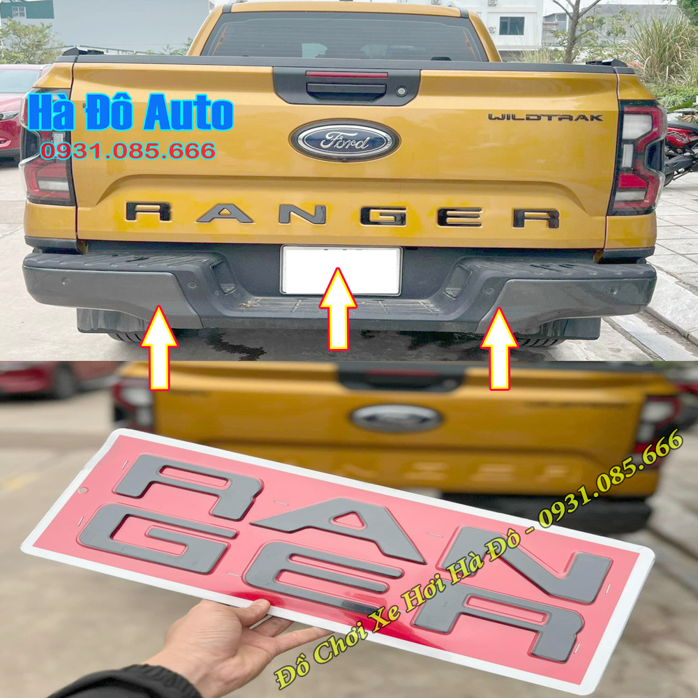 Ranger 2022 2023 2024 rear sticker bumper skid-decal ranger 2022/2024