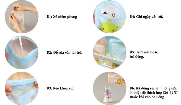 TÚI TRỮ SỮA K-MOM HÀN QUỐC (200ML-50C)