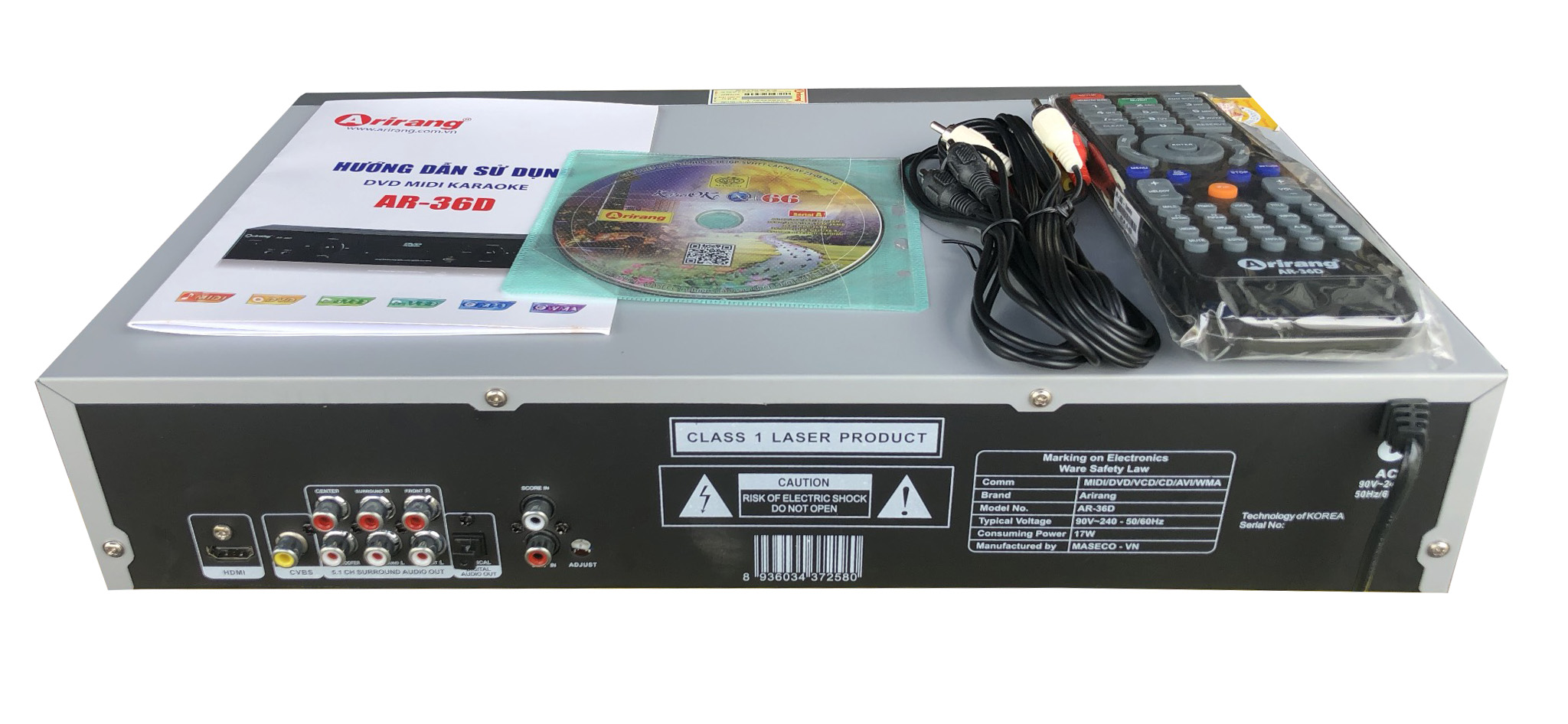 [HCM]Đầu DVD Karaoke Arirang AR-36D