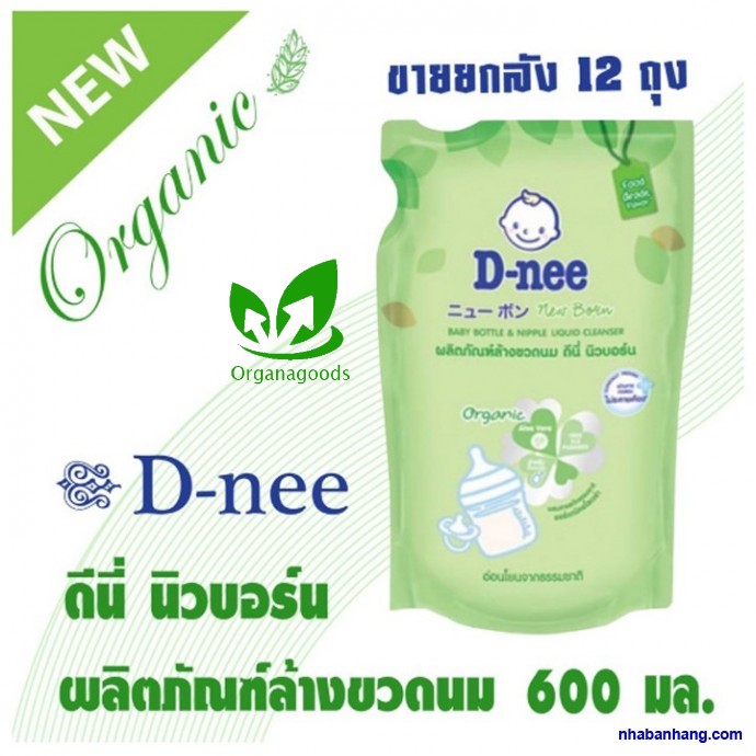 Nước rửa bình sữa & rau quả D-nee Thái Lan 620ml