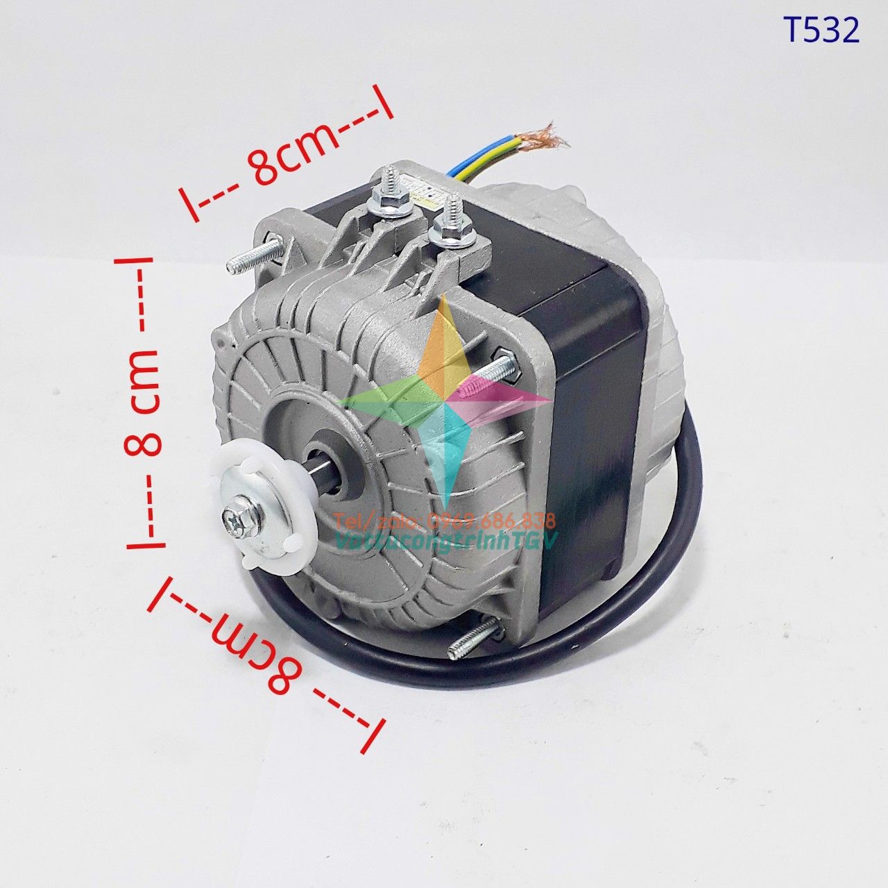 Motor quạt tủ mát AC220V công suất 70W