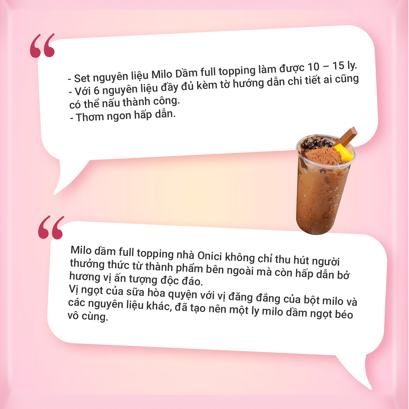 SET MILO DẦM SIÊU NGON Bếp Của Mẹ Onici