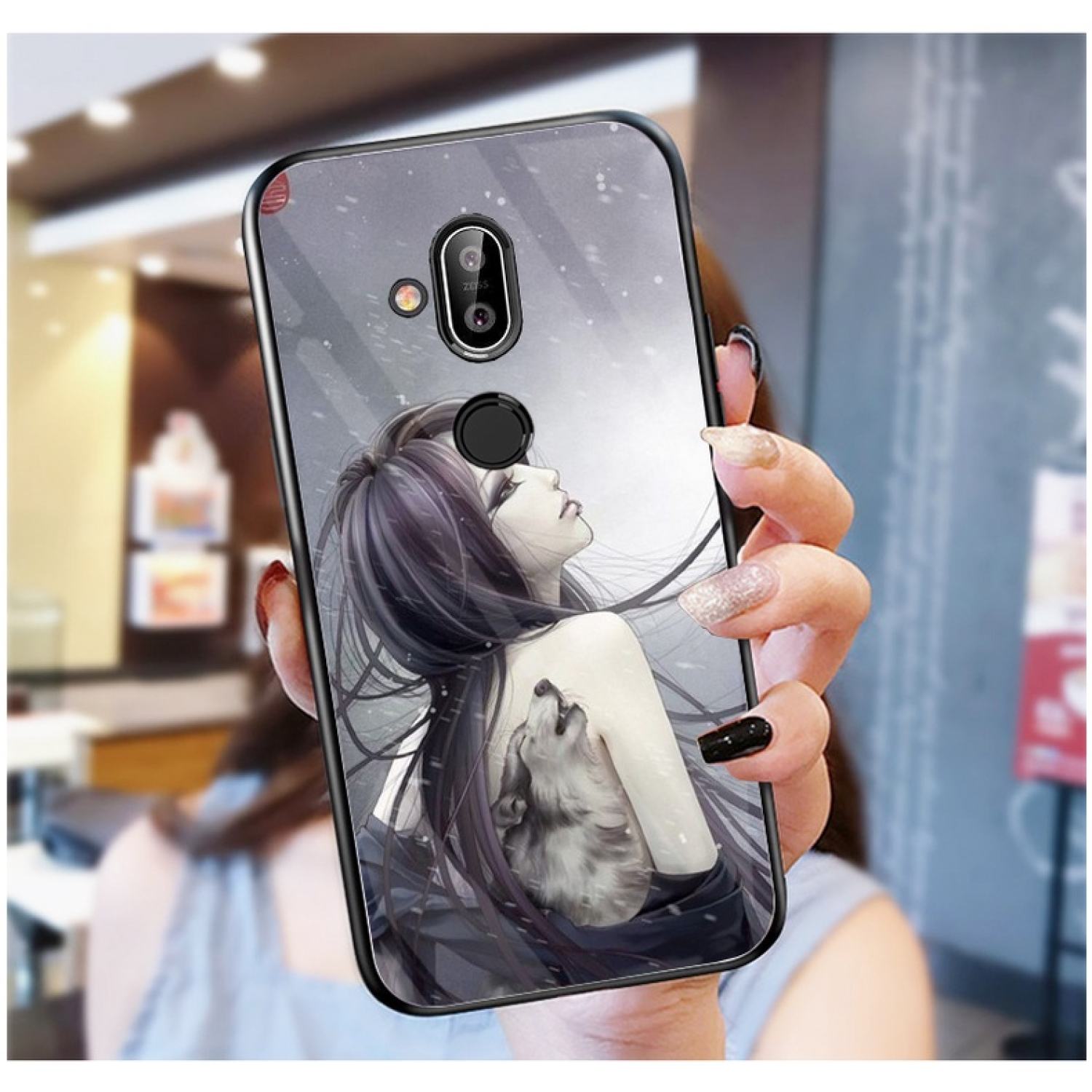 Ốp Lưng NOKIA 8.1 Ốp kính bóng cao cấp mới ƞhất