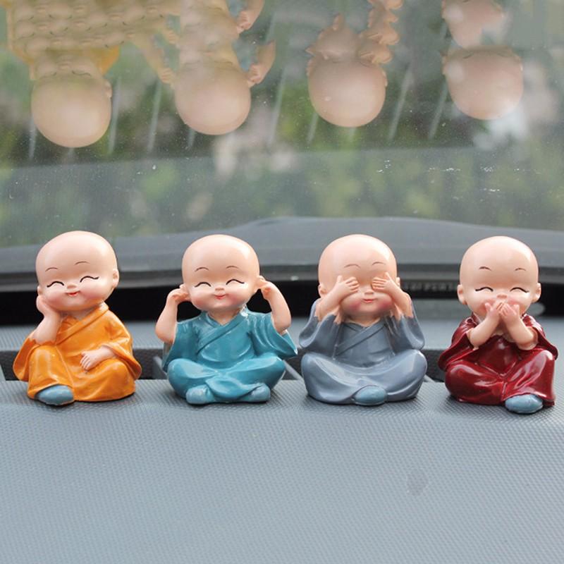 Bộ 4 Chú Tiểu Để Xe Hơi Cầu An