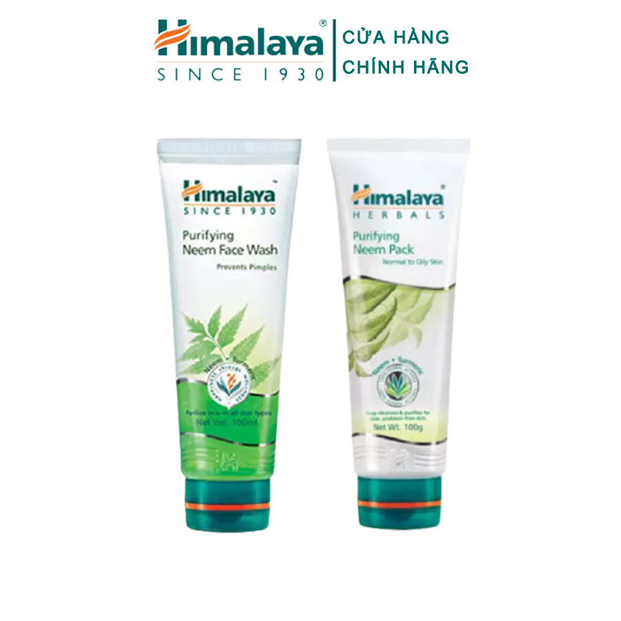[HÀNG CHÍNH HÃNG]Bộ đôi làm sạch sâu dầu thừa thải độc cho da ( Purifying Neem Face Wash 100ml + Neem Face Pack 100 ml)