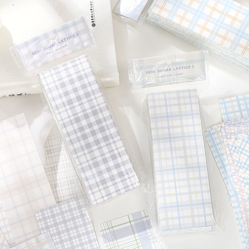 Giấy Note Caro Plaid Colorful Nhà Cam