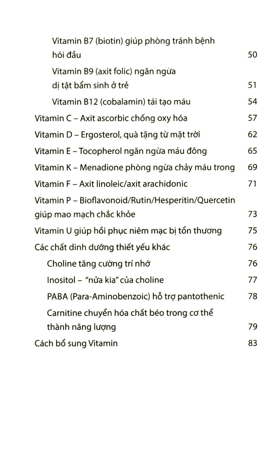 Vitamin Và Khoáng Chất