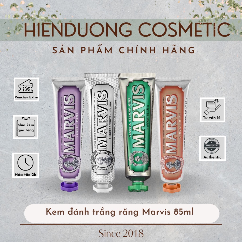 Kem Đánh Răng Marvis Whitening Làm Trắng Răng 85ML
