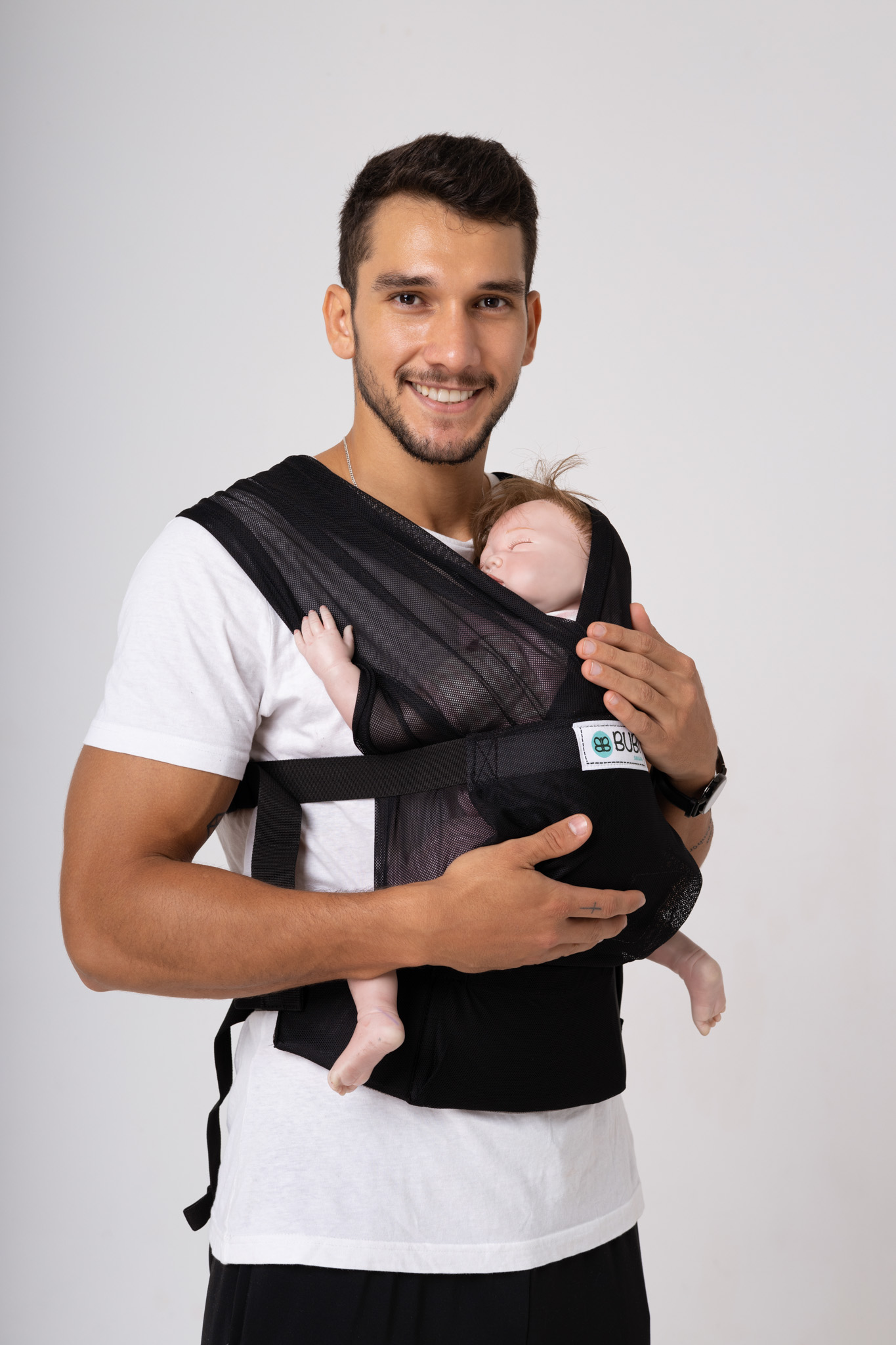 Địu vải BUBI Gen 3 - Đen lưới - PE