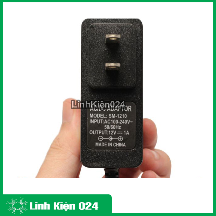 Nguồn adapter 12V 1A jack DC 5.5x2.1mm
