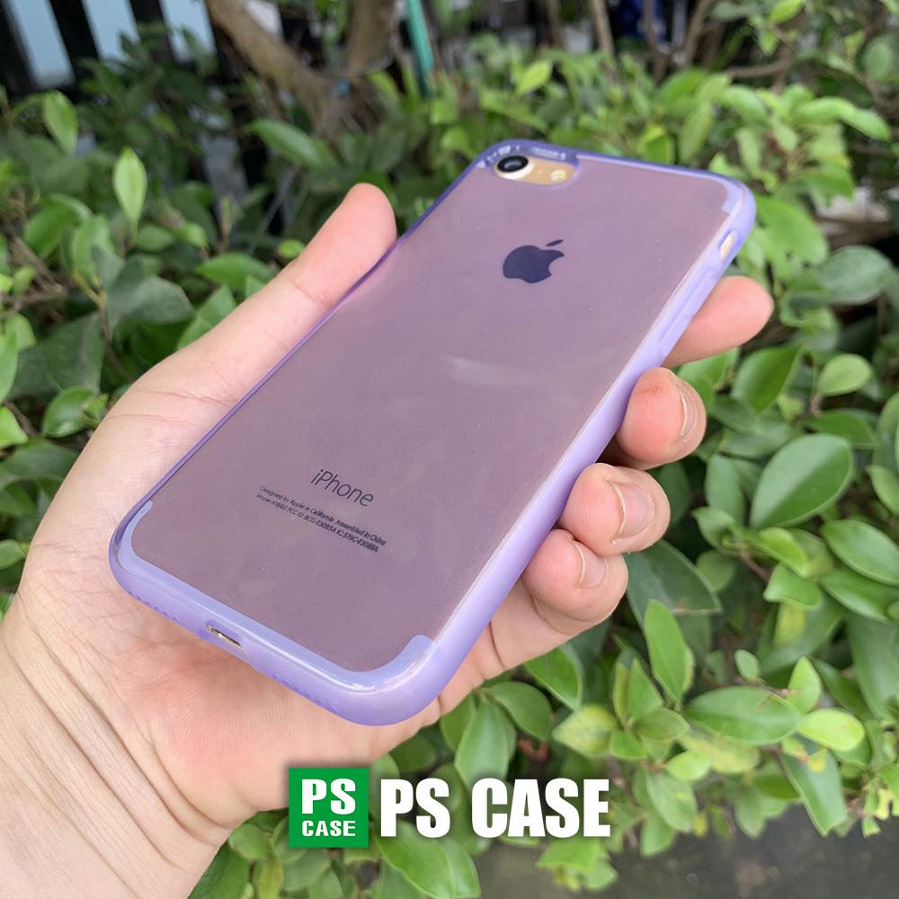 Ốp lưng dẻo tím mờ chống sốc cao cấp dành cho iPhone 7 / iPhone 8 - PS Case phân phối