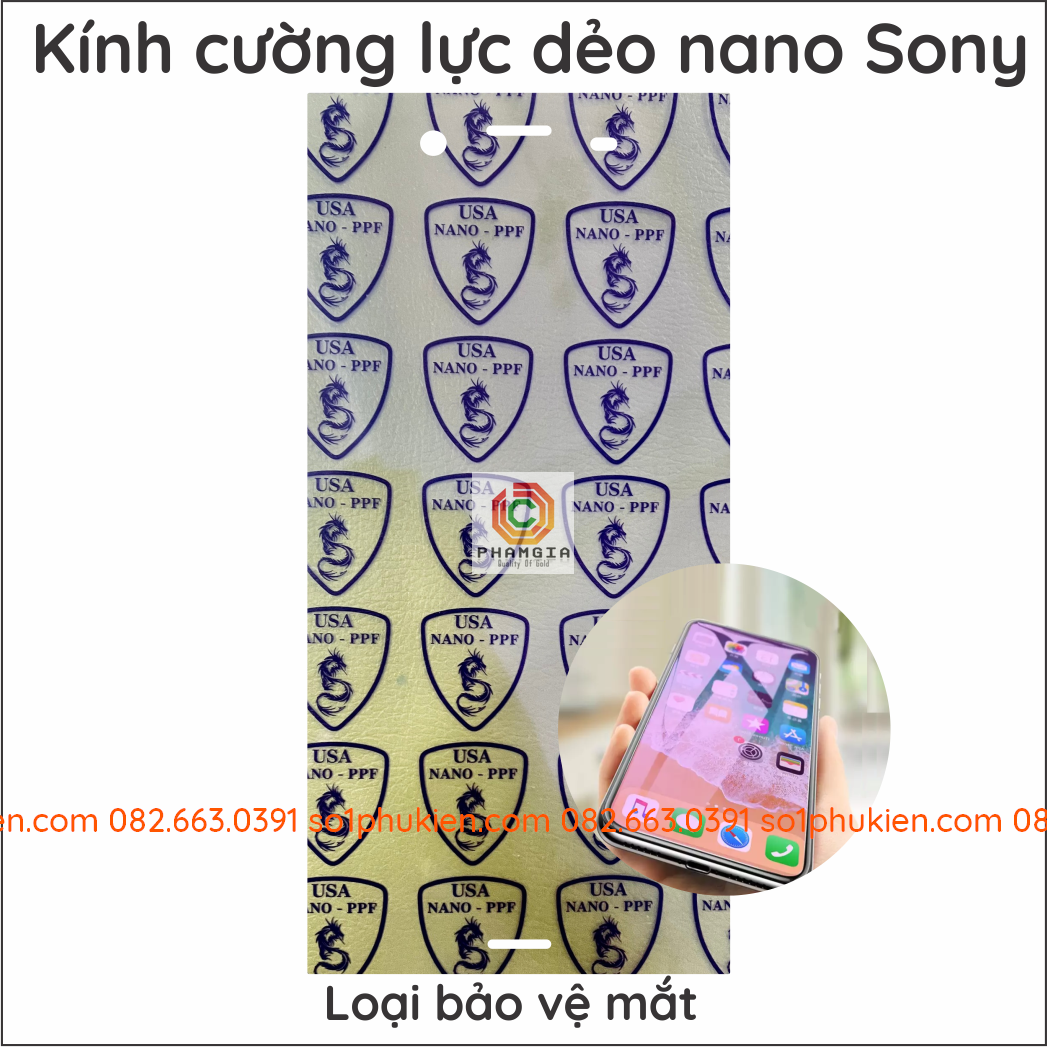 Dán cường lực Sony XZ1 dẻo nano trong suốt, cường lực 9H+