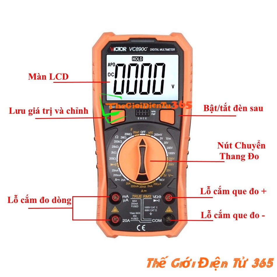 ĐỒNG HỒ VẠN NĂNG VICTOR VC890C+ (CHÍNH HÃNG)