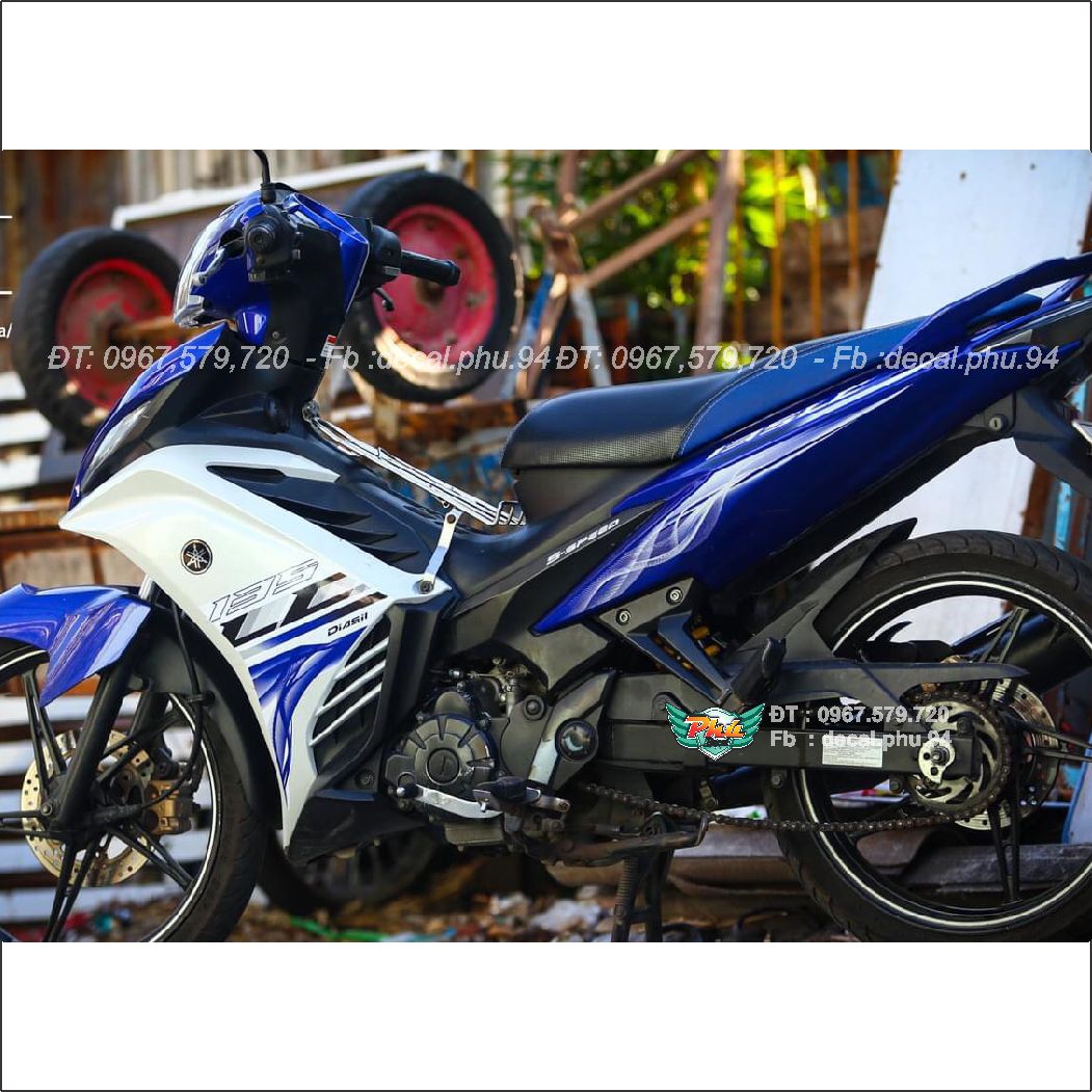 Tem rời Exciter 135 LC trắng xanh 2021 (Y)