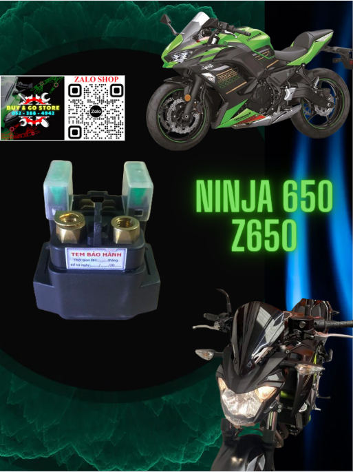 Rờ le đề kawasaki - Relay starting use for kawasaki. (Ninja/Z300, Zx25r, Vulcan/Z650 halogen, Versy300)