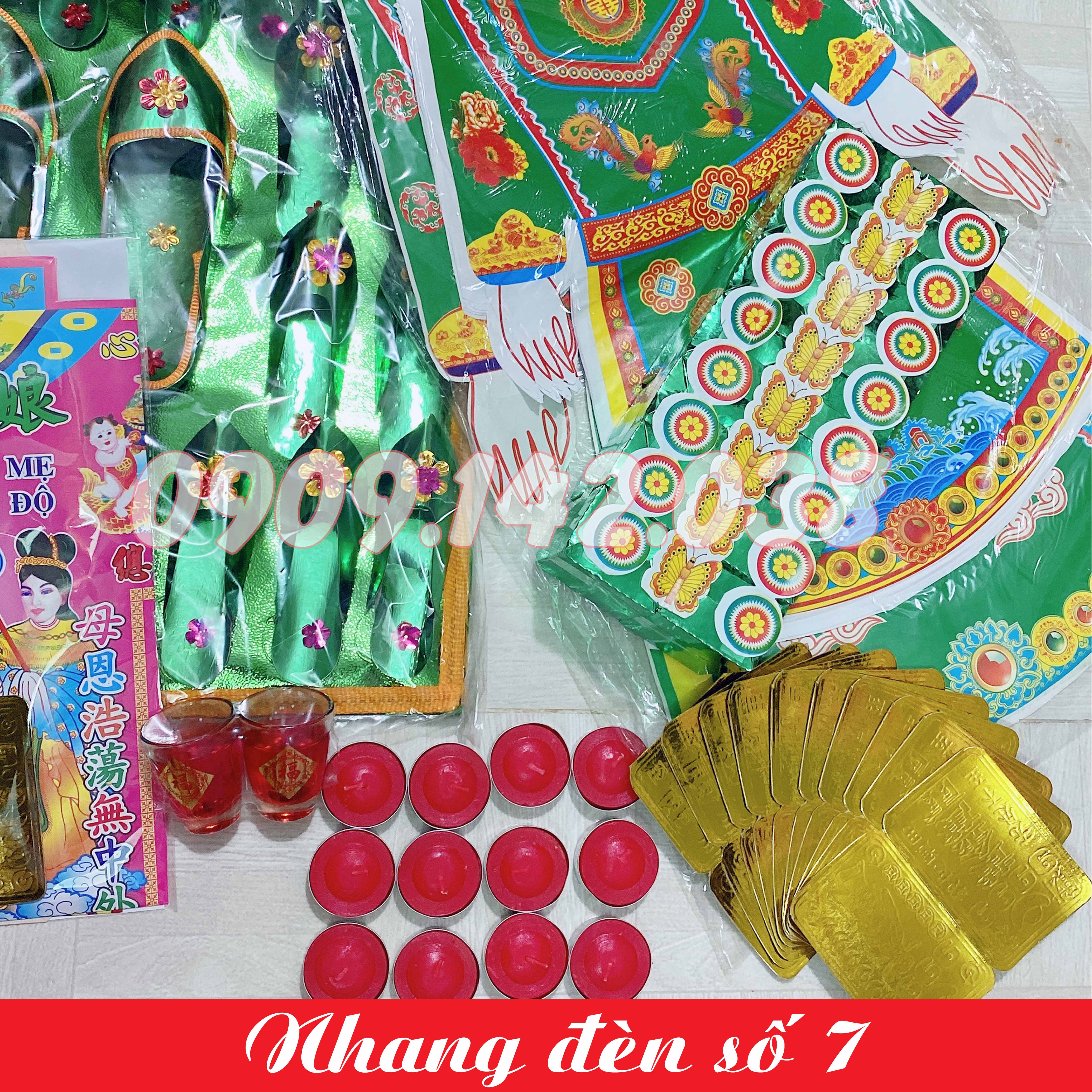 Bộ giấy áo cúng thôi nôi - đầy tháng (Bộ Cúng Mụ)