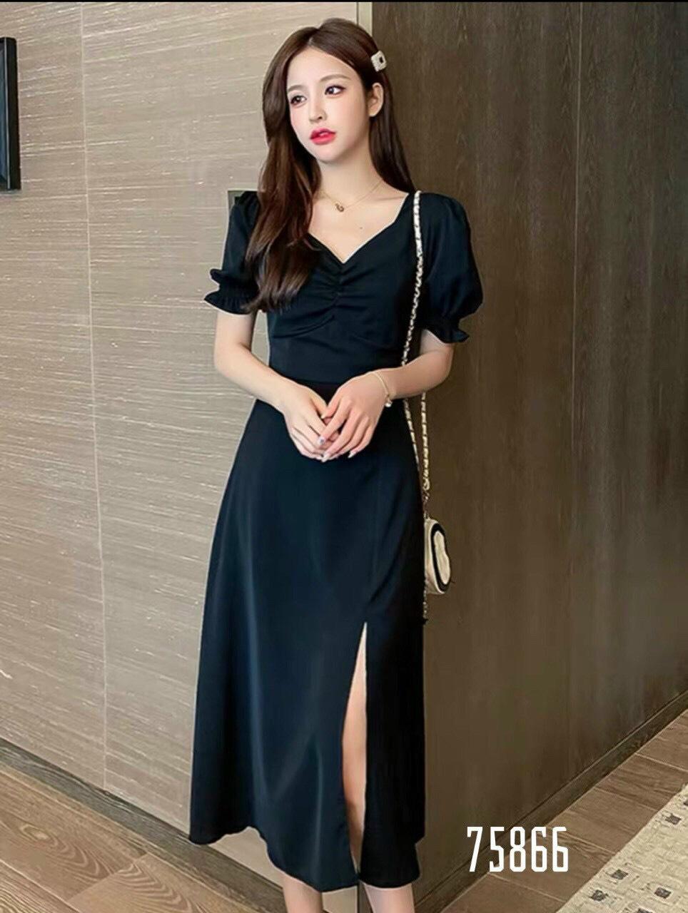 Đầm xòe xẻ đùi cực xinh dành cho các nàng el el05