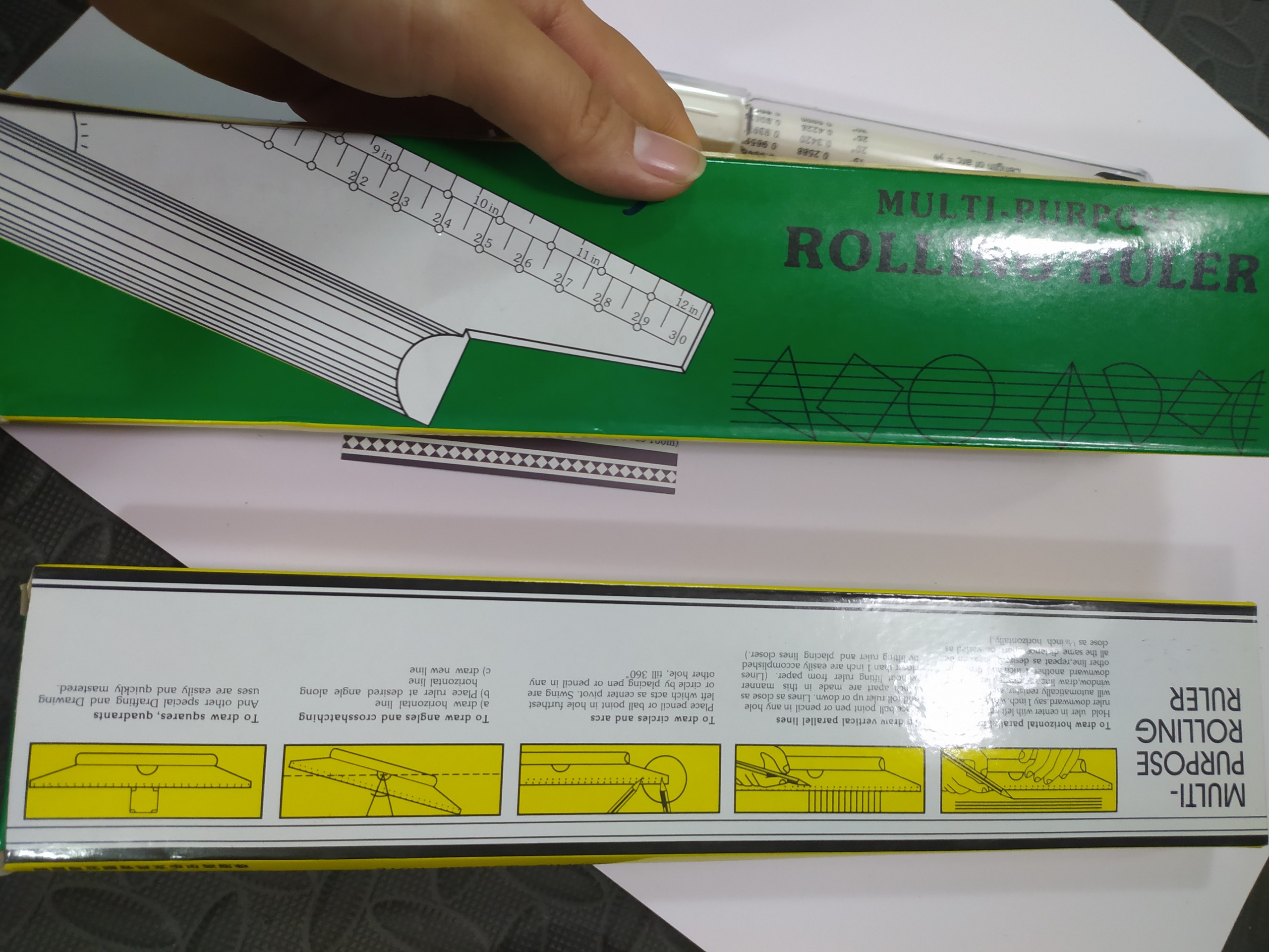 Thước vẽ kỹ thuật, thước lăn, rolling ruller 20cm, 30cm