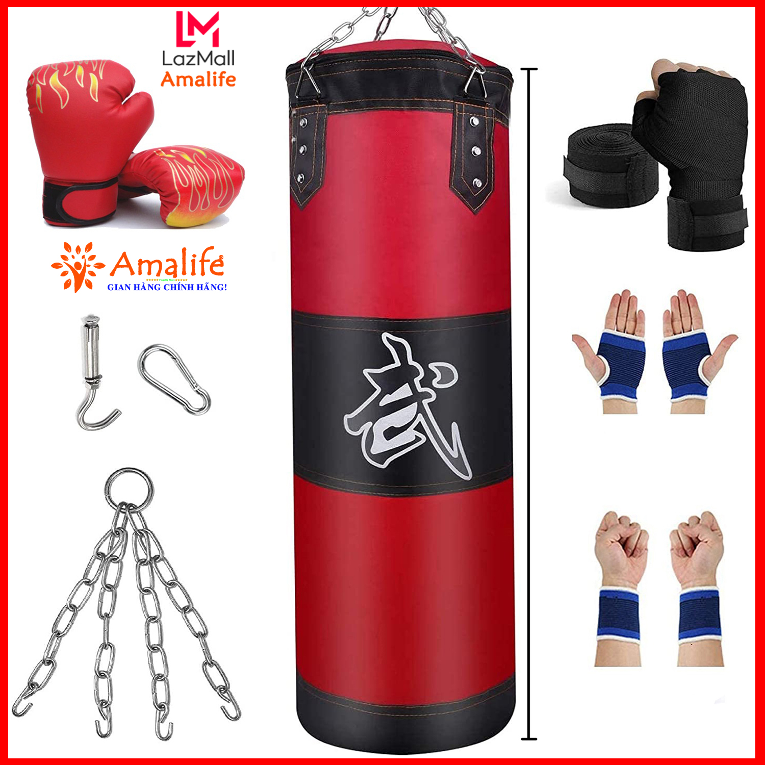 Bộ Vỏ Bao Đấm Bốc Treo Tường 3 Lớp Cao Cấp Chọn Size